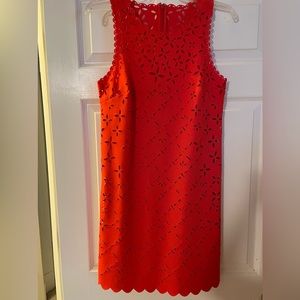 Laser cut sheath dress